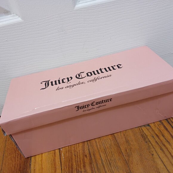 Juicy Couture Black Velvet Flats - Faux Pearl Diamond Silver - Picture 8 of 9